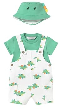 Mayoral Completo estivo neonato 18 mesi 86 cm con salopette - color verde