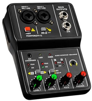 Plastic Sound Card Portable Mini USB Power Audio Mixer Indoor Studio Voice Recording Live Streaming Notebook Computer Console