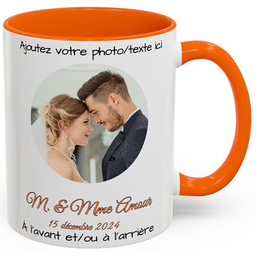 Tazza Personalizzata con Foto e Scritta - Mug in Ceramica con Immagine a Scelta, 325ml. Resistente a Microonde e Lavastoviglie - Idea Regalo Unica