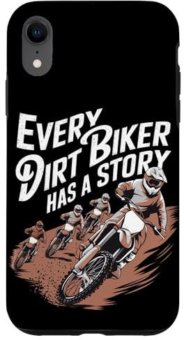 Chaque motocycliste a une histoire de moto tout-terrain Coque pour iPhone XR