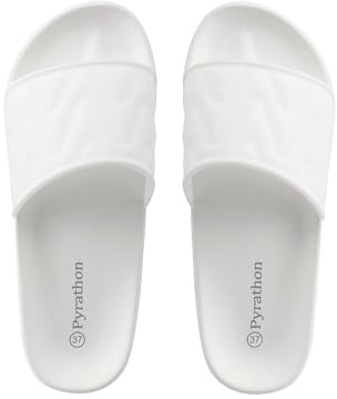 Pyrathon Chanclas Mujer Piscina Verano Playa Chanclas 36-41EU(Blanco,41EU)
