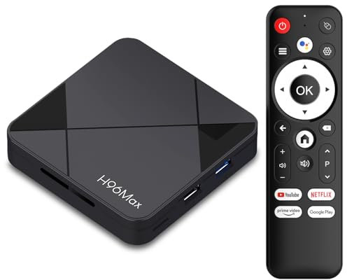 LEFFOT Android 14 TV Box 2025, 4K Ultra HD Streaming Device for TV, 2GB RAM +16GB ROM, Android Box with Voice Remote, HDR10, 2.4G & 5G WiFi 6, BT 5.4, USB 3.0, 100M Ethernet, RK3518 Quad Core A53