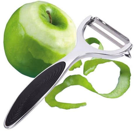 MAGICLULU Pelapatate e Pelaverdure in Acciaio Inossidabile con Manico Antiscivolo Sbucciatore per e Cetrioli Utensile da Cucina Resistente e per Appenderlo