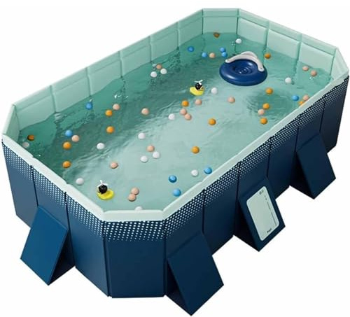 Faltbarer aufblasbarer Familien-Schwimmbad mit Ablaufstopfen, einfach zu montieren, Hartplastik, tragbarer Pool, 400 cm