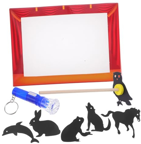 PHENOFICE Juego de Sombras Tradicional Color Aleatorio para Niños en Papel Rojo Función Educativa y Juego Interactivo Adecuado para Actuaciones Dramáticas y Aprendizaje Cultural