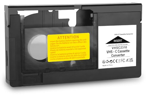 Jusimi VHS to Digital Converter, VHS-C Cassette Adapter Compatible with JVC/RCA/VHS-C/SVHS Camcorders, Convert VHS Tapes to Digital via USB, NOT for 8mm/MiniDV/Hi8