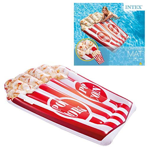 Intex 58779EU - Aufblasbare Luftmatratze Popcorn, Vinyl, Mehrfarbig, 168x107x20 cm