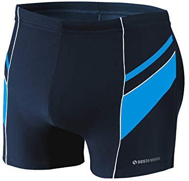 sesto senso Maillot de Bain Homme Boxer Trunks Shorts Pantalon Slips Natation de Sport BD 357 M Bleu