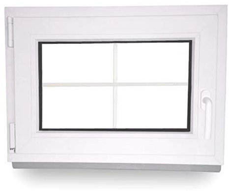 JeCo Sprossenfenster Kellerfenster Garagenfenster - BxH:1100 x 500 mm - DIN Links - 2-Fach Verglasung - 60 mm Profil