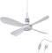 Ventilador de techo portátil, 220 V - 240 V / 5 W, 42 cm de diámetro, con gancho e interruptor, bajo consumo