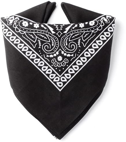 ...KARL LOVEN Bandana 100% Baumwolle Premium-Qualität für Damen Herren Halstuch Kopftuch original Paisley Muster Headwear Haar Schal Ansatz Handgelenk Kopf Biker
