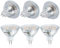DiCUNO Ampoule LED GU5.3 MR16 5W, Blanc chaud 2700K, Non dimmable, 12V Ampoules LED Spot GU 5.3, Équivalent halogène 50W, 440LM, Angle de faisceau 120 °, Lot de 6