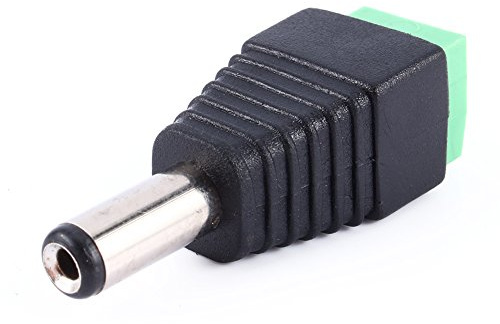 Connettore maschio per spina di alimentazione CC, 1 pezzo 2.1 x 5,5 mm Connettore maschio per presa di corrente CC Connettore per adattatore, resistere a 12V-36V, per telecamera di sicurezza CCTV, luc