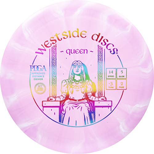 Westside Discs Origio Burst Queen Disc Driver de golf pour homme et femme, disque de golf frisbee à distance maximale, idéal pour les débutants et facile à lancer, 176 g, la couleur du tampon et le