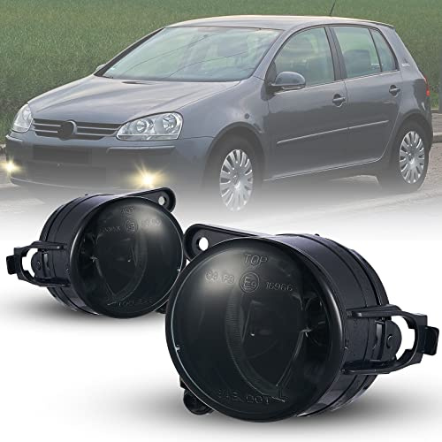 Nebelscheinwerfer satz für VOLKSWAGEN Golf V (1K1/1K5) 11/2004-06/2009, VW-Ersatzteil für die Lampe, 12V-HB4-51W, 1 Paar (Fahrer- und Beifahrerseite),Grau Linse (Glas),R:1K0941700C L:1K0941699C
