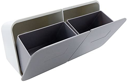 Wattestäbchen Spender Kunststoff Make up Pad Behälter Make up Organizer Kosmetik Wandmontierte Flip Top Aufbewahrungsbox Multifunktional Aufbewahrung mit Deckel für Wattebälle, Tupfer, Q-Tips