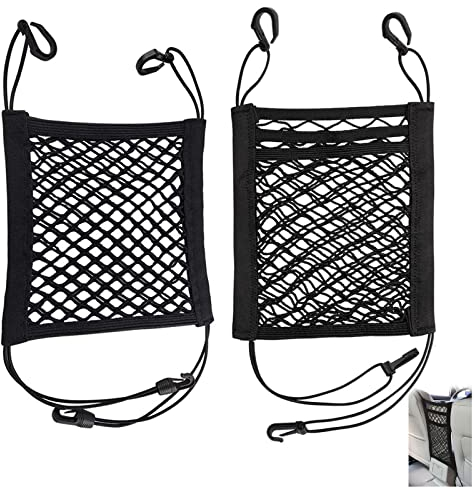 2 Stück Autonetz Tasche Kofferraumnetz Schutznetz Universal Aufbewahrungsnetz Elastische Kofferraumtasche Netz Autonetz Organizer Kofferraum Netz Organizer Für Meisten Arten Von Fahrzeugen