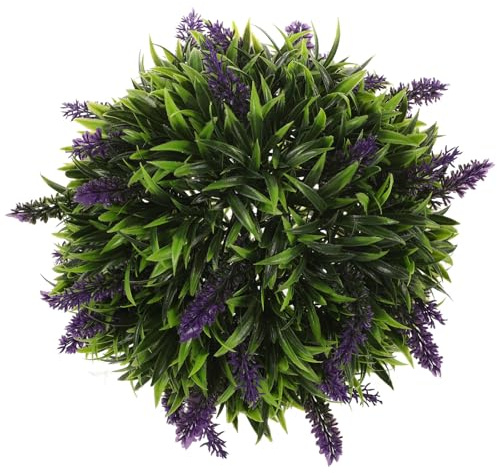 FOMIYES Bågblommor 30 cm konstgjord lavendel konstgjord växt buxboms figurklippta bollar hängande växt hängande klippklippta bollar växt dekoration prydnad (konstgjord blandade färger konstgjord