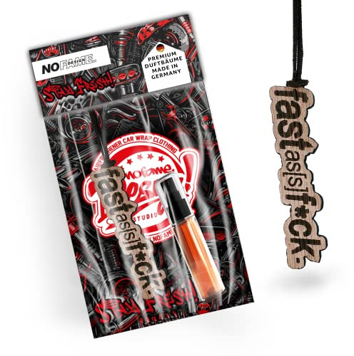 NoFame.Design | Duftbaum Vollholz Fast as inkl. 5ml Wunschduft | Auto Lufterfrischer | Autoduft | Auto | Nachhaltiger Auto Duftbaum | Holz | Lufterfrischer | DB-09 (Bubble Gum)