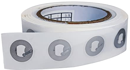 NFC Stickers Ntag213 NFC Tags 25mm White Blank NFC Circular Sticker Writable and Programmable, 144 Bytes Memory, Compatible with NFC Enabled Devices (100PCS, Round)