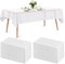 Luriseminger 20 Stück Tischdecke Einweg, Wasserdicht Tischabdeckung aus Vliesstoffe mit PE-Film Einweg Tischbezug Weiß Tischtücher für Hochzeit, Party, Geburtstag (140 x 200cm)