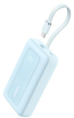 Anker portables Ladegerät, 10.000mAh 30W Powerbank, USB-C In und Out, Akkupack, Powerbank für Reisen, für iPhone 17/16/15/14/13, iPad, MacBook, Galaxy, Google und mehr