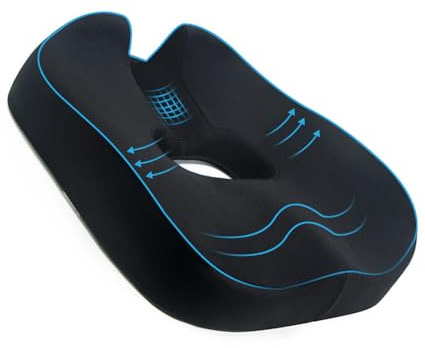 JARAGAR Ergonomischer Bürostuhl, Sitzkissen Memory Foam Cushion für Relief Steißbein und Steißbein Schmerzen, Hohle Atmungsaktive Schaumstoffkissen Pads