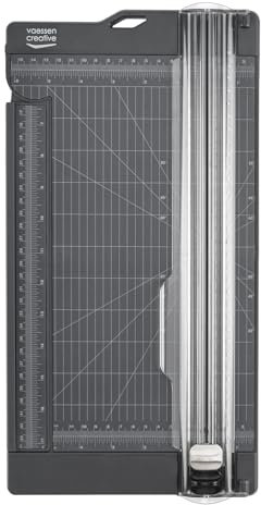 Vaessen Creative Papierschneider mit Falzbrett 15 x 30,5 cm Anthrazitgrau - Papierschneidemaschine für im Office und Scrapbook Zubehör für Karten Basteln - Papier und Tonkarton bis zu A3-Format