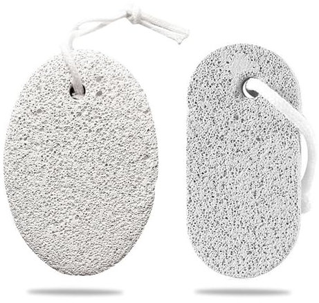 zoerbufan 2 Pezzi Pietra Pomice Naturale per Piedi e Mani, Lava Pedicure Tools Rimozione Del Callo Della Pelle Dura, Pietra per Pedicure(2 Dimensioni)