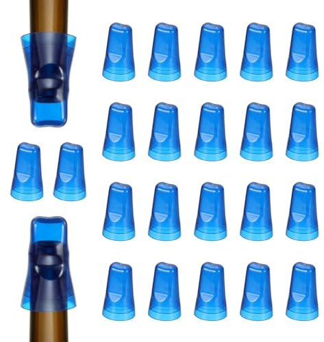 sourcing map 24pcs Pour Spout Covers, Universal Bottle Liquor Pourer Covers Bottle Translucent Dispenser Dust Cover for Home Kitchen Tools Supplies, Blue