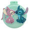 Disney STITCH – Cepillo plegable – Espejo integrado – Lilo & Stitch – Stitch & Angel – Producto oficial de Disney