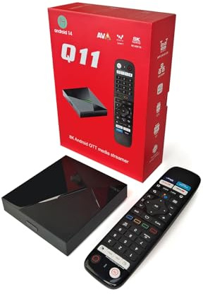 BOXPUT Q11 Android 14 TV Box Amlogic S905X4 64-bit Quad Core 8K Decoding 4K HDR 2.4/5Ghz Dual WiFi 8822CS + 1000M Ethernet TV Box 4GB + 32GB with IRI Voice Remote