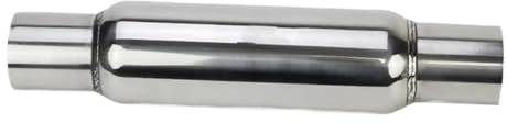 Car Muffler Exhaust Resonator Center Exhaust 2'' 2.5'' Inlet 16'' Length Tail End Pipe Muffler Tips(2 inch OD)