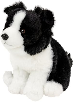 Teddys Rothenburg Kuscheltier Collie sitzend schwarz/weiß 23 cm Plüschhund Plüschtier