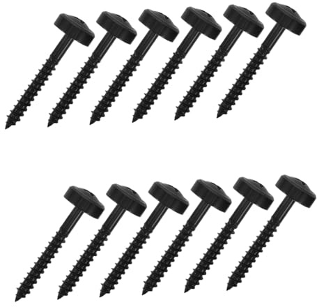 minkissy 12 Stück Gitarrenreparaturschrauben Gitarrenhalshardware Akustikgitarrenzubehör Gitarrenschrauben-set Gitarren -upgrade -schrauben Ersatzteile Von Gitarrenhals Black