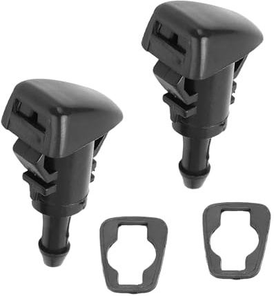 2 Pcs Buses de Lave-Glace, Jet De Pulvérisation D'essuie-Glace, Noir Plastique Buse D'essuie-Glace Buse, Jets Lave-Glace