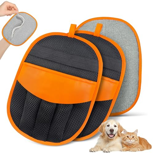 YOSEPATI Guante Magic Brush para Eliminar Pelos Mascotas, 2 Piezas Guante