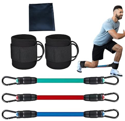 Bandas De Resistencia Para Tobillos - TPE/Látex 24 Cm | Bandas De Fitness Para Entrenamiento | Correas Piernas Para Ejercicios Glúteos Y Caderas, Equipo Deportivo Para Mujer Y Hombre