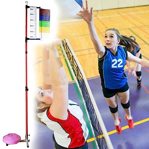 MYXJX Tester per Il Salto Verticale, Tester di Salto con Palette Colorate, attrezzo for Allenamento Verticale da Parete for Basket, Asta for misurazione