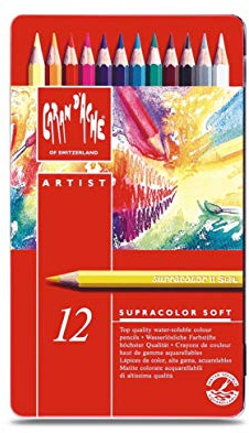 Caran d'Ache Supracolor II, 3.8 mm, 12er Set, Wasserlöslich, Metallbox