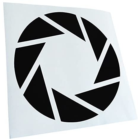 Kiwistar - Autoaufkleber - Schwarz - 10x10cm Aperture Science - Portal - Heckscheibe Auto Aufkleber wetterfest für Kfz LKW Mofa Truck - Sticker außen selbstklebend Tuning Zubehör für Fenster Fahrzeug