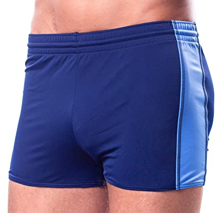 Aquarti Maillot de Bain Homme avec Cordon Coulissant Shorts de Natation, Nior/Bleu, 3XL