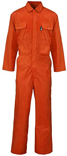 Pro-Work Damen Heavy Duty Overall Arbeitskleidung Boiler Suit Coverall Overall Tuff, Orange, 38