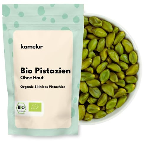 500g de pistaches vertes BIO sans coque ni peau - Pistaches naturelles, décortiquées et non salées
