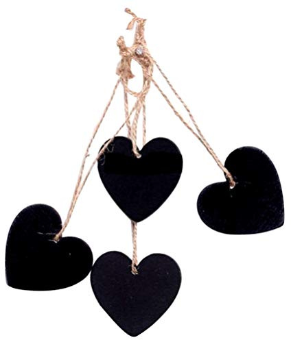 Supvox Herzförmige Holzanhänger 6.5X6.5 cm 10 Stück Deko Tags Für Hochzeit Party Basteln Gastgeschenke