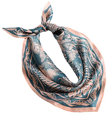 ANDANTINO Schal aus 100% reiner Maulbeerseide, 88,9 cm, groß, quadratisch, leicht, Kopftuch, Damen-Haarband, mit Geschenkverpackung