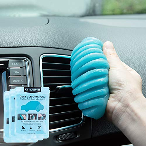 TICARVE Limpiador de Gel de Limpieza para Interiores, Suave y Flexible para teclados, de Limpieza de plastilina de Limpieza de Polvo, Respetuoso con el Medio Ambiente, para Coche, Oficina y hogar