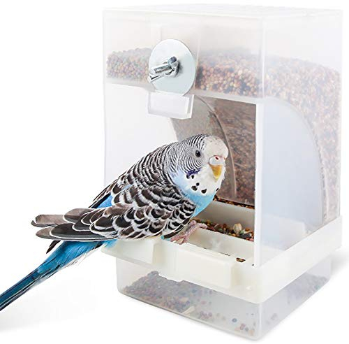 Vogelfutterhaus Transparent Futterstation Automatischer Vogelhäuschen - Vogelfütterungsstation,Kann Aufgehängt Werden 16 x 10 x 9,5 cm Große Kapazität, Kann 15 Tage Lagerung Bieten.