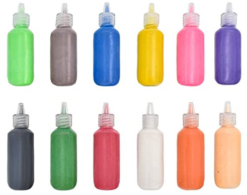 MEIEST Craft/Terrarium Sand 12 Pièces Couleurs Mixtes, Kit Arts et Crafts, Décoratif pour Mariage, Vases de Verre Colorés, Sable Paysager pour Enfants, DIY Peinture