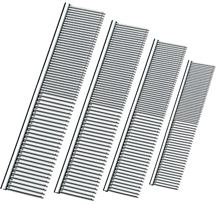 4 Stücke Haustierkamm, Haustier Kämme, Hundekamm, für Tierhaare, Haustierbaden, Tägliche Pflege des Haustierlebens(Silber)…